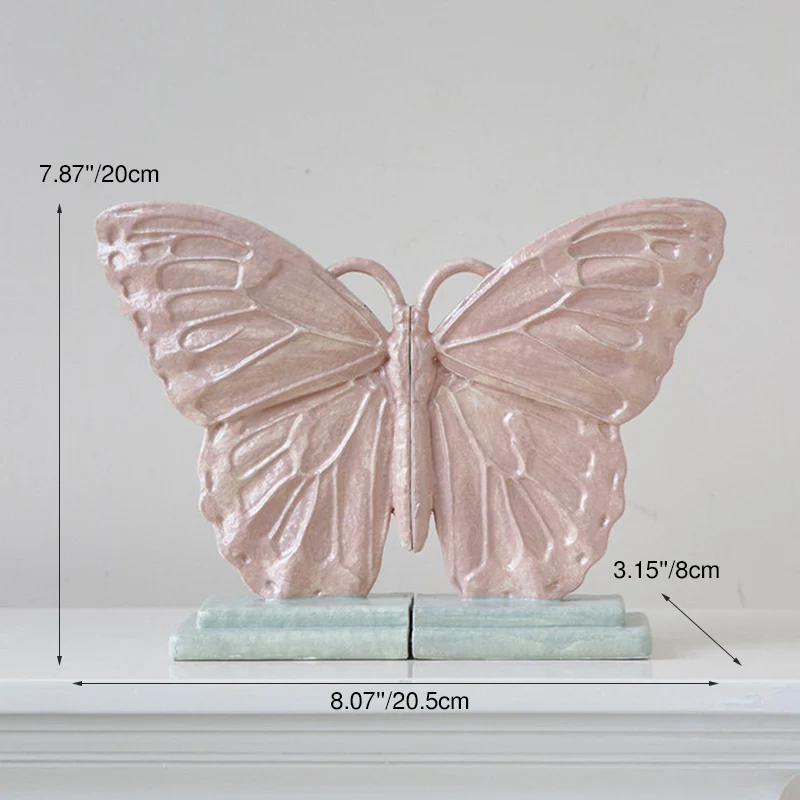 Contemporary Creative Resin Butterfly-shaped Table Decor With Book Storage Function For Living Room & Entryway