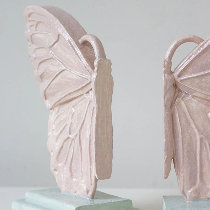 Contemporary Creative Resin Butterfly-shaped Table Decor With Book Storage Function For Living Room & Entryway
