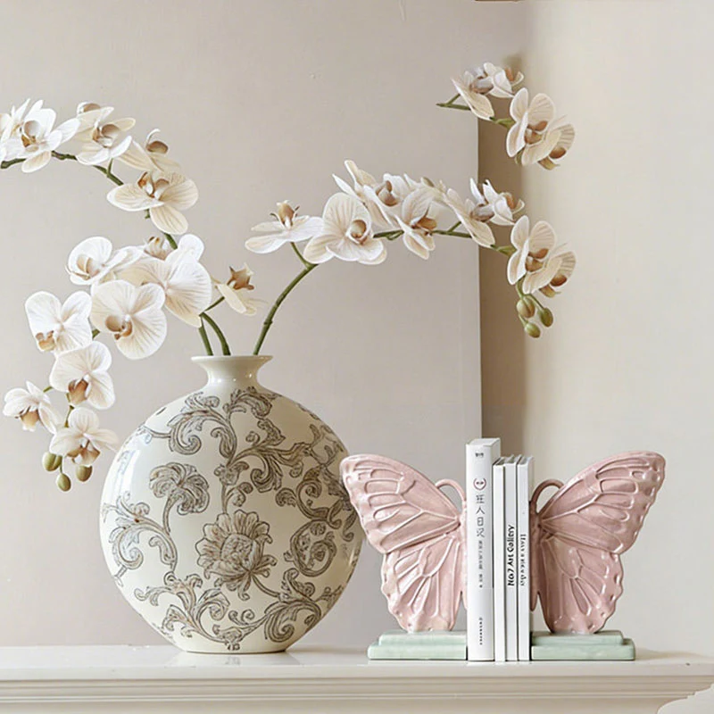 Contemporary Creative Resin Butterfly-shaped Table Decor With Book Storage Function For Living Room & Entryway