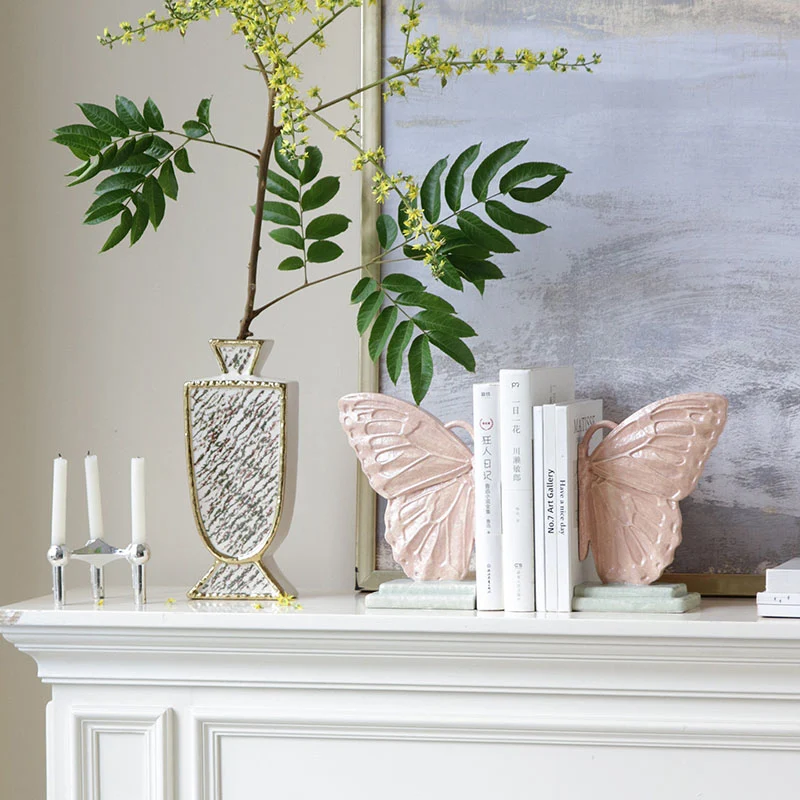 Contemporary Creative Resin Butterfly-shaped Table Decor With Book Storage Function For Living Room & Entryway