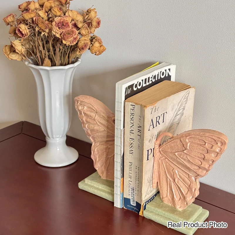 Contemporary Creative Resin Butterfly-shaped Table Decor With Book Storage Function For Living Room & Entryway