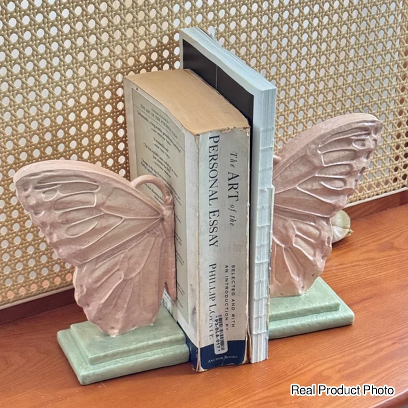 Contemporary Creative Resin Butterfly-shaped Table Decor With Book Storage Function For Living Room & Entryway
