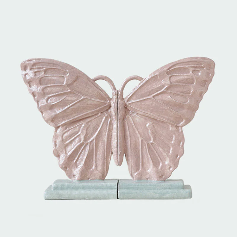 Contemporary Creative Resin Butterfly-shaped Table Decor With Book Storage Function For Living Room & Entryway