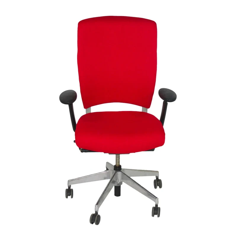Senator: Enigma S21 Office Chair with Aluminium Frame in Red Fabric - Refurbished