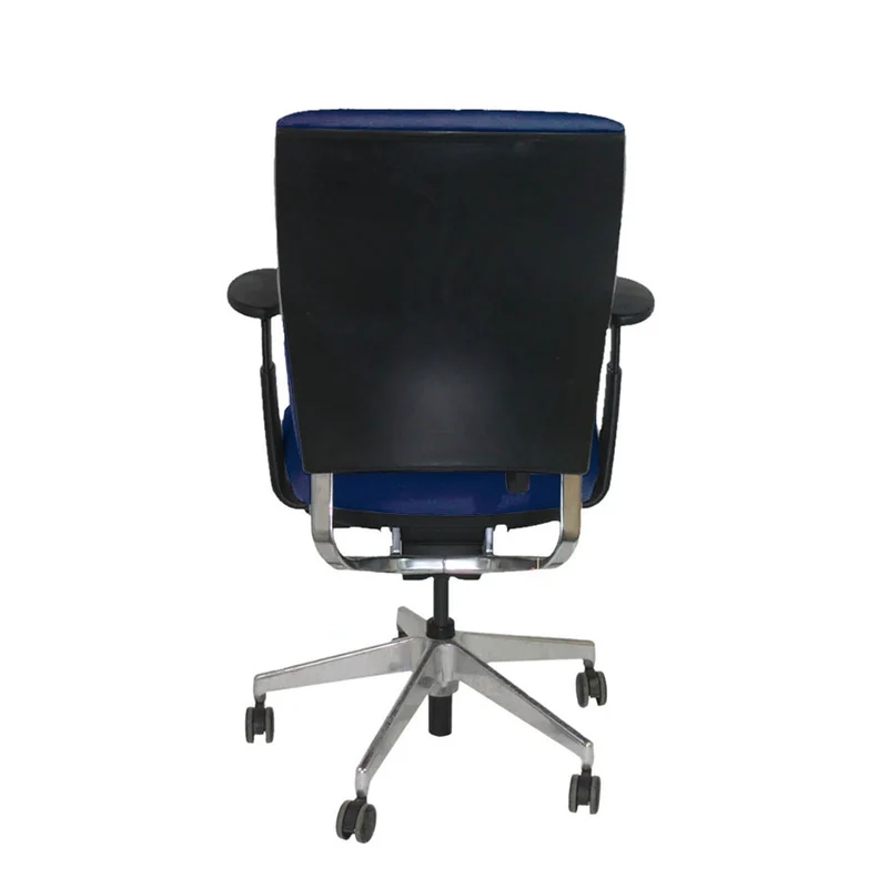 Senator: Enigma S21 Office Chair with Aluminium Frame in Blue Fabric - Refurbished