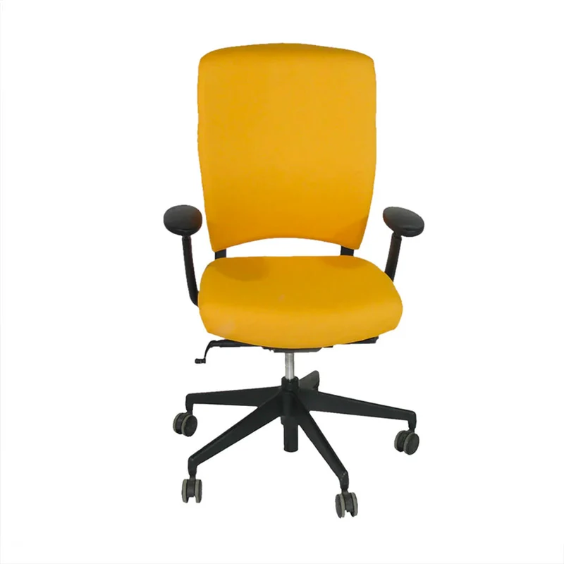 Senator: Enigma S21 Office Chair with Black Frame in Yellow Fabric - Refurbished