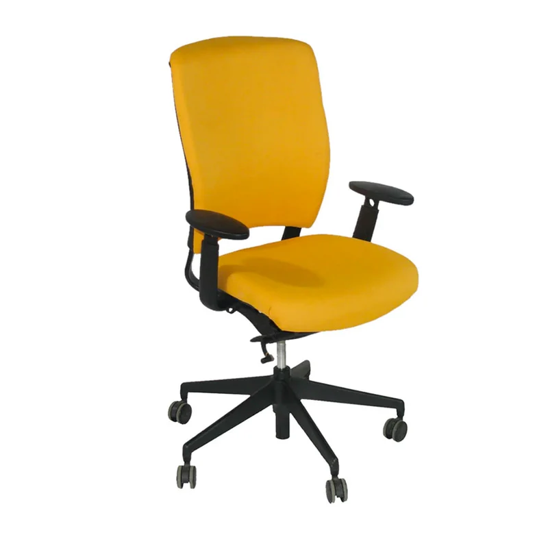 Senator: Enigma S21 Office Chair with Black Frame in Yellow Fabric - Refurbished