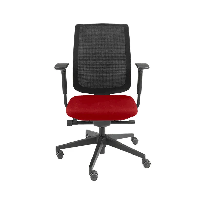Steelcase: Reply Office Chair with Mesh Back in Red Fabric - Refurbished