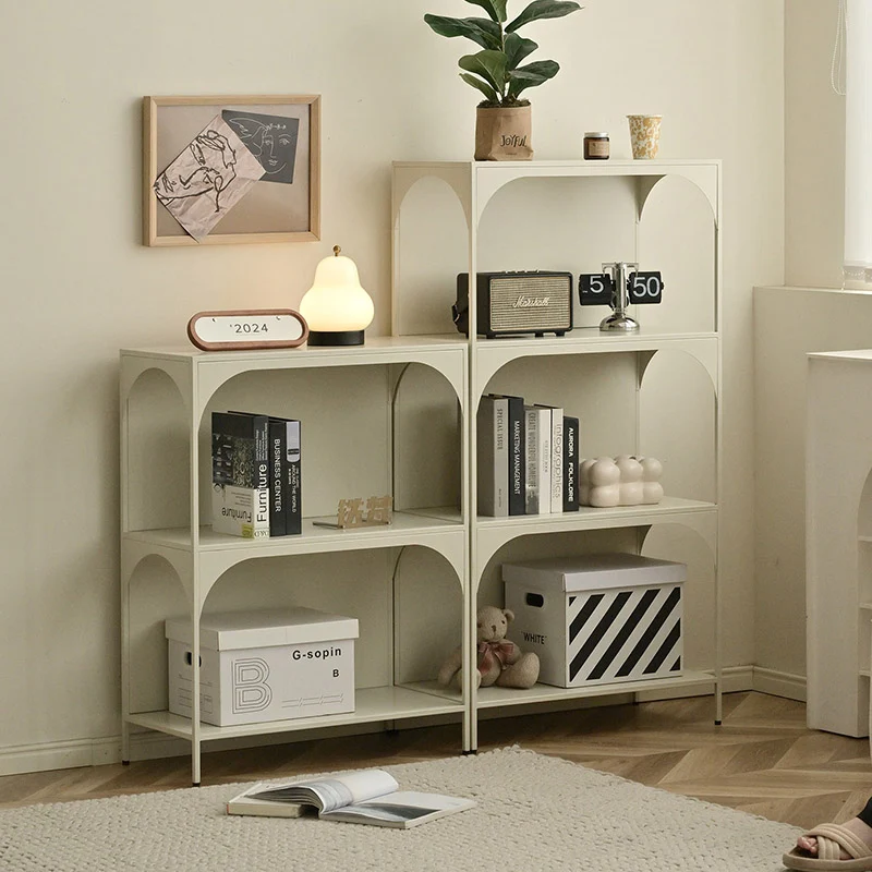 Contemporary Industrial Rectangular Iron Wall-Mounted Floor-Standing Storage Shelf 2/3- Layer For Living Room & Study