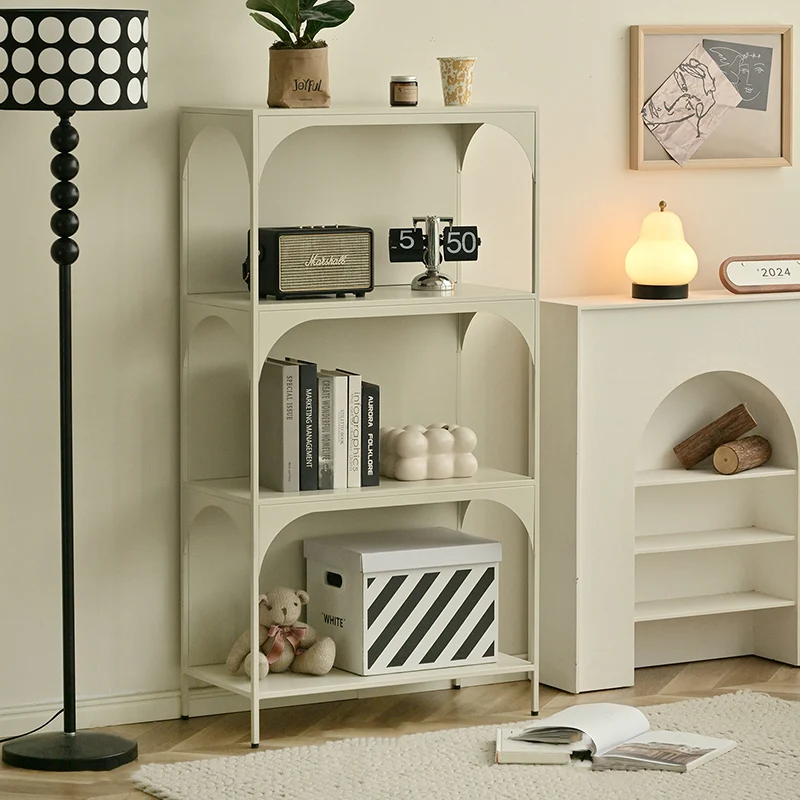 Contemporary Industrial Rectangular Iron Wall-Mounted Floor-Standing Storage Shelf 2/3- Layer For Living Room & Study