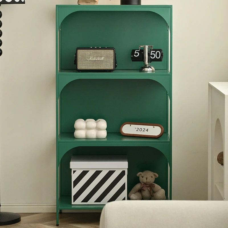 Contemporary Industrial Rectangular Iron Wall-Mounted Floor-Standing Storage Shelf 2/3- Layer For Living Room & Study