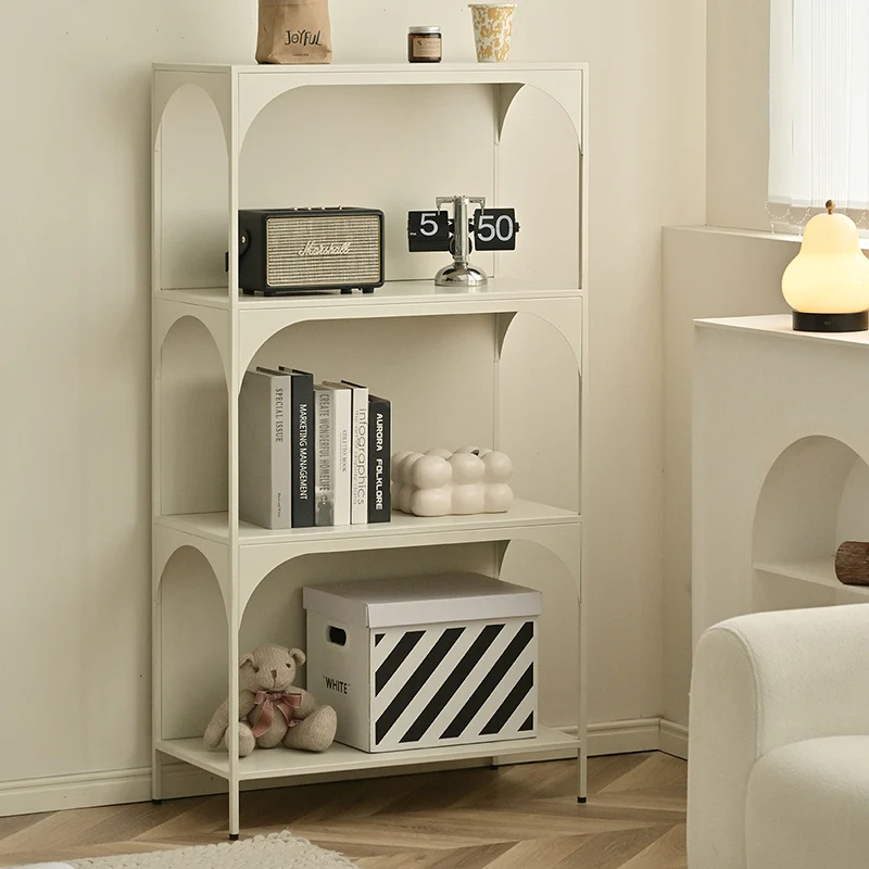 Contemporary Industrial Rectangular Iron Wall-Mounted Floor-Standing Storage Shelf 2/3- Layer For Living Room & Study