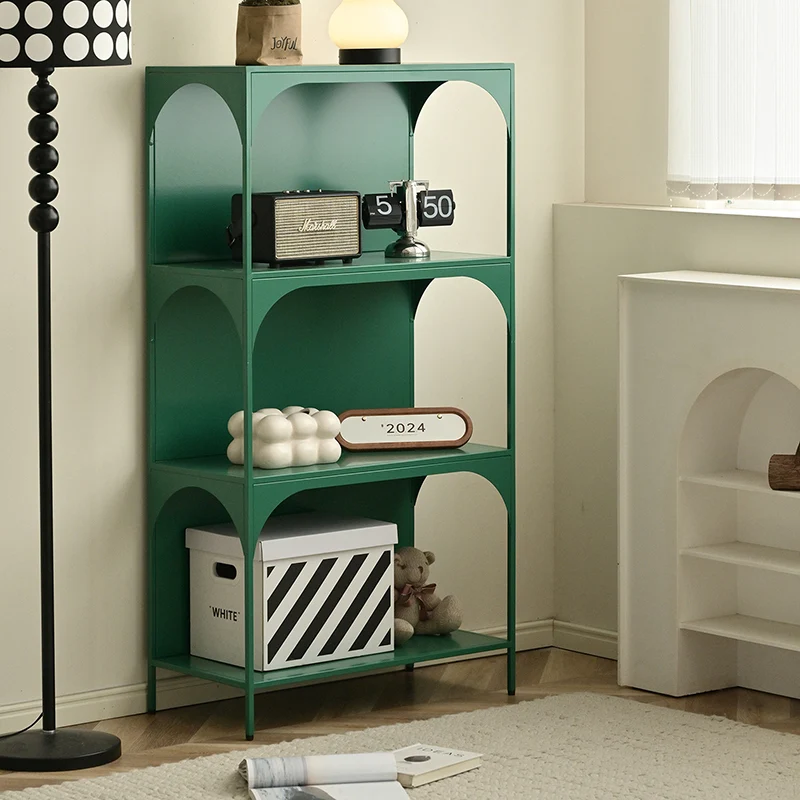 Contemporary Industrial Rectangular Iron Wall-Mounted Floor-Standing Storage Shelf 2/3- Layer For Living Room & Study