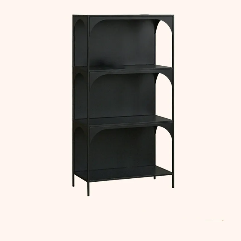Contemporary Industrial Rectangular Iron Wall-Mounted Floor-Standing Storage Shelf 2/3- Layer For Living Room & Study