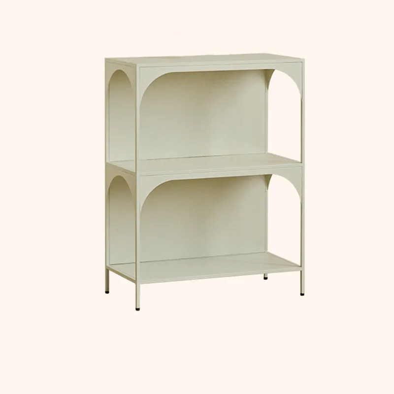 Contemporary Industrial Rectangular Iron Wall-Mounted Floor-Standing Storage Shelf 2/3- Layer For Living Room & Study