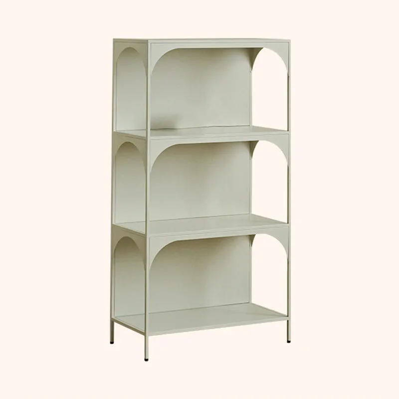 Contemporary Industrial Rectangular Iron Wall-Mounted Floor-Standing Storage Shelf 2/3- Layer For Living Room & Study