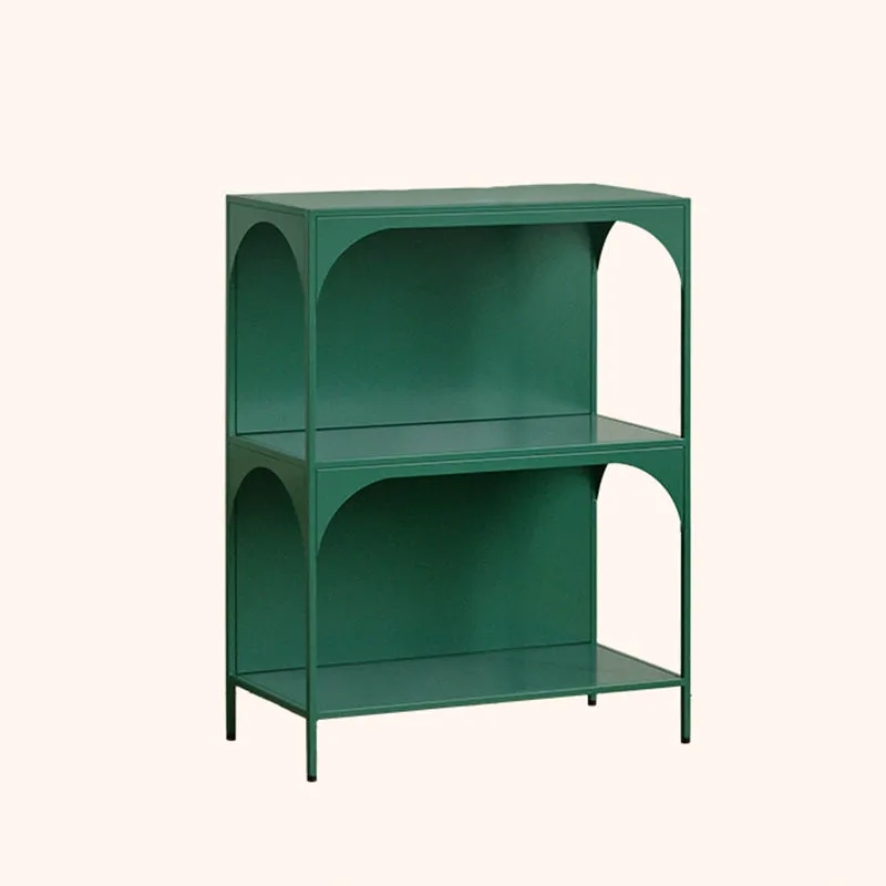 Contemporary Industrial Rectangular Iron Wall-Mounted Floor-Standing Storage Shelf 2/3- Layer For Living Room & Study