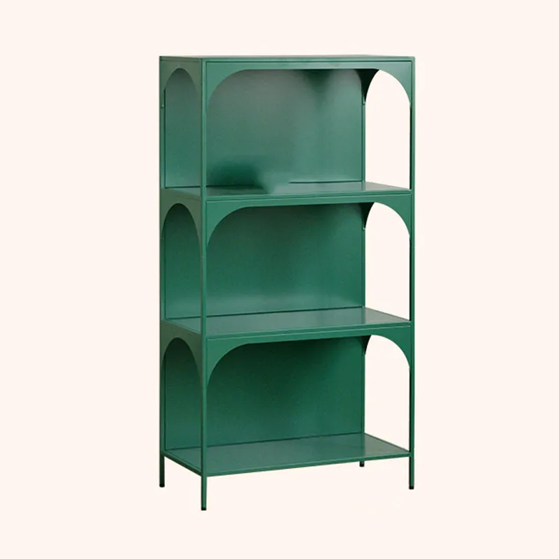 Contemporary Industrial Rectangular Iron Wall-Mounted Floor-Standing Storage Shelf 2/3- Layer For Living Room & Study