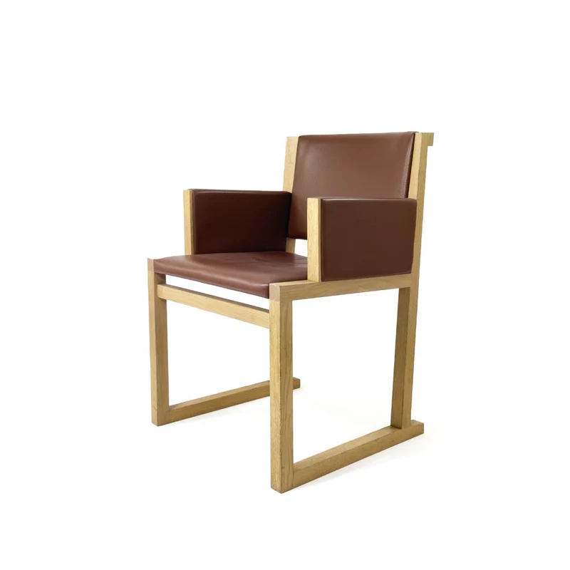 B&B Italia: Musa Chair in Brown Leather - Refurbished