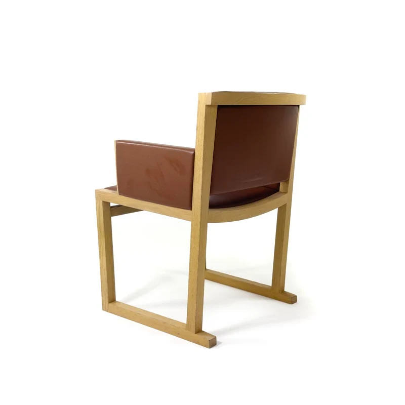 B&B Italia: Musa Chair in Brown Leather - Refurbished