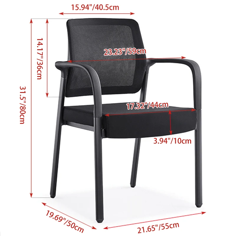 Modern Ergonomic Mesh Office Chair High Density Foam - Rectangular Comfortable Task Chair Reclining Desk Chair For Home Office
