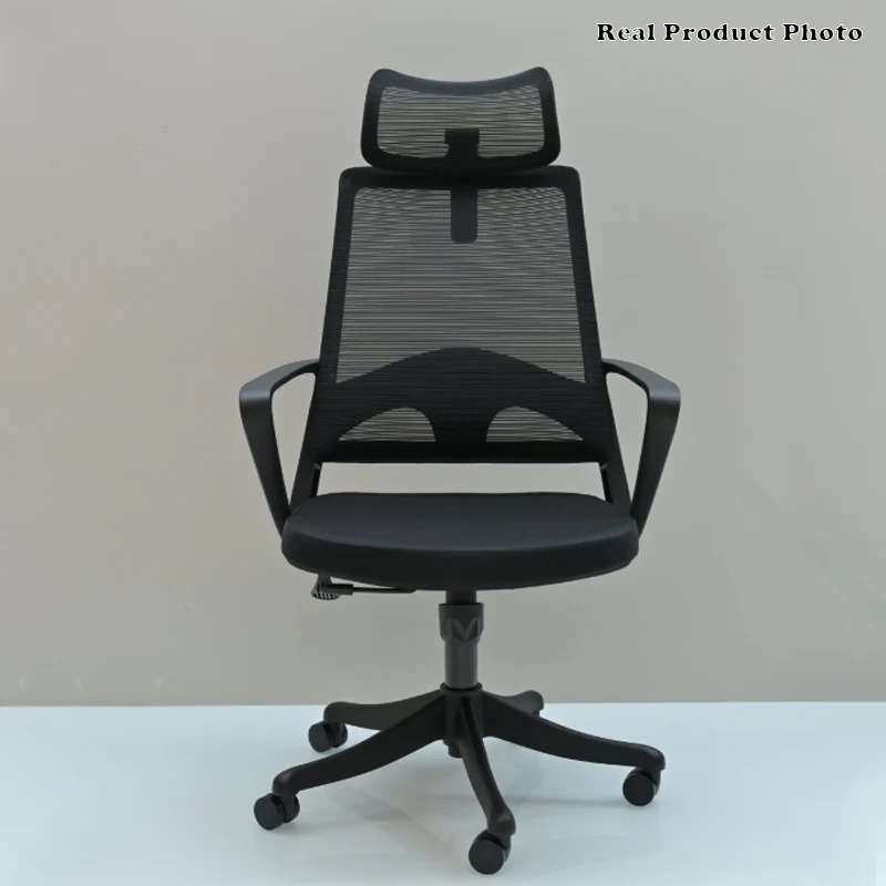 Modern Ergonomic High Back Mesh Office Chair - Rectangular Adjustable Headrest Lumbar Support Reclining Desk Chair For Home Office