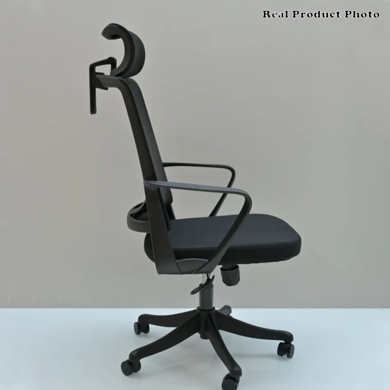 Modern Ergonomic High Back Mesh Office Chair - Rectangular Adjustable Headrest Lumbar Support Reclining Desk Chair For Home Office
