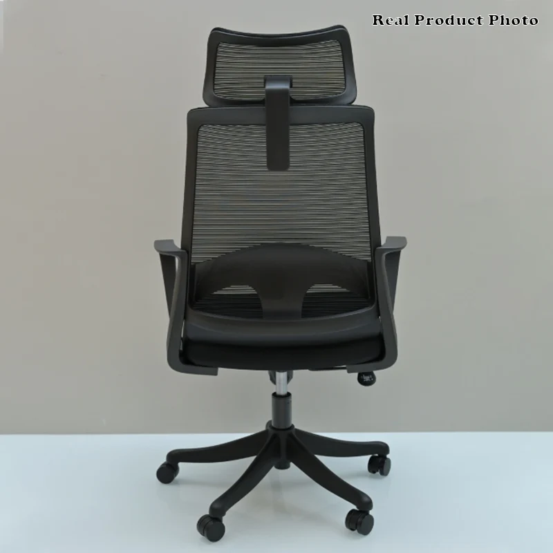 Modern Ergonomic High Back Mesh Office Chair - Rectangular Adjustable Headrest Lumbar Support Reclining Desk Chair For Home Office