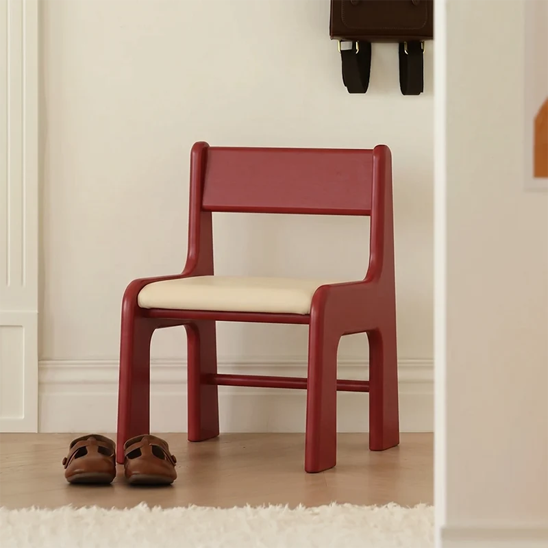 Upholstered Children’s Study Chair Beech Wood Kids Chair - Nordic Toddler Seat With High Backrest Soft Cushion & Rounded Edges For Living Room