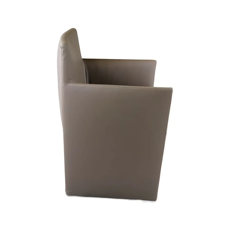 B&B Italia: Posa Meeting Chair in Ash Grey Leather - Refurbished