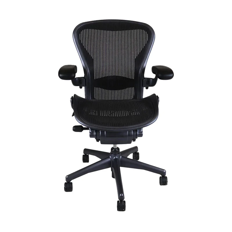 Herman Miller: Aeron - Size B - Fixed Arm, Back Tilt (Graphite) - Refurbished