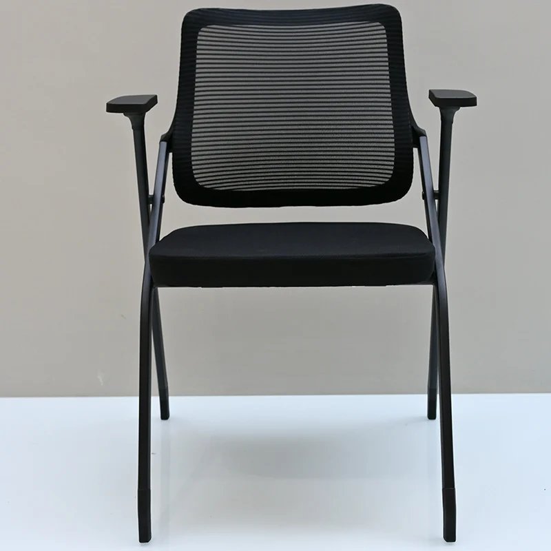 Modern Breathable High-Resilience Foam Mesh Desk Chair - Rectangular Extendable Armrest Foldable Office Chair For Home Office