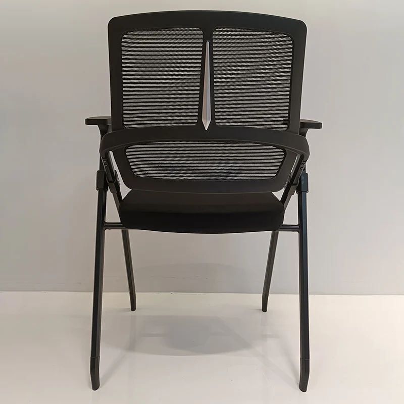 Modern Ergonomic Folding Office Chair - Space-Saving Nesting Training Chair With High-Density Foam & Silent Casters For Home Office