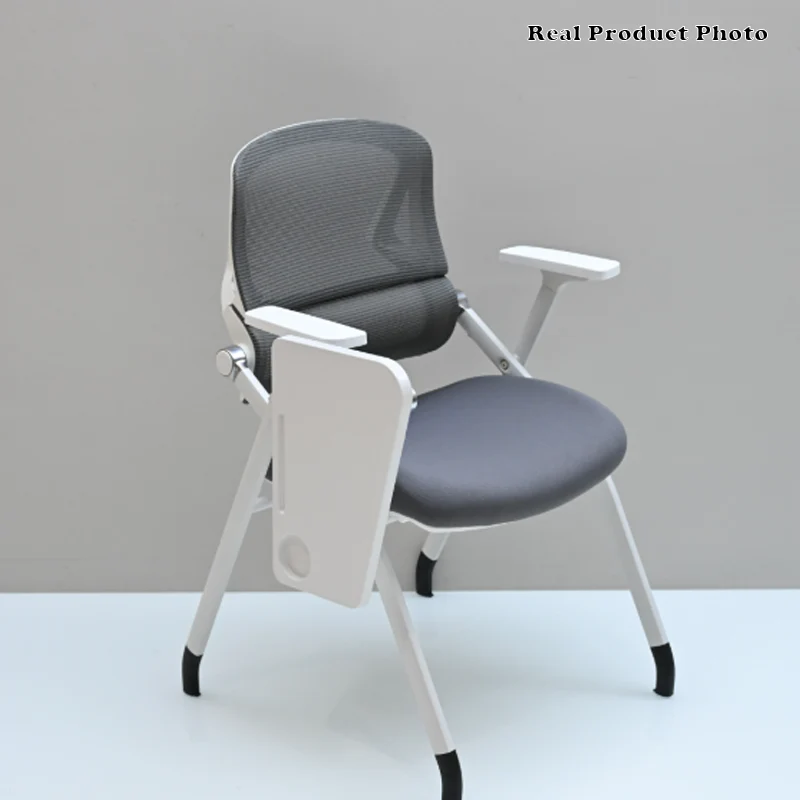 Modern Conference Office Chair With Writing Board - Space Saving Folding Training Desk Chair For Home Office