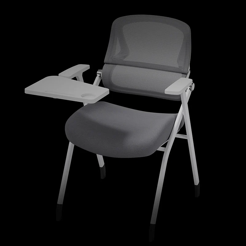 Modern Conference Office Chair With Writing Board - Space Saving Folding Training Desk Chair For Home Office