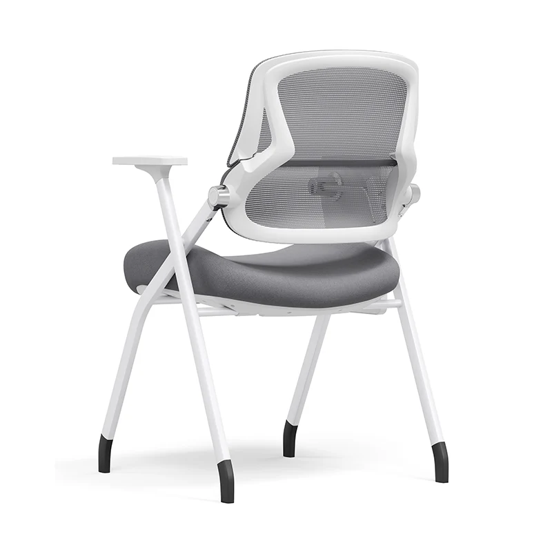 Modern Conference Office Chair With Writing Board - Space Saving Folding Training Desk Chair For Home Office