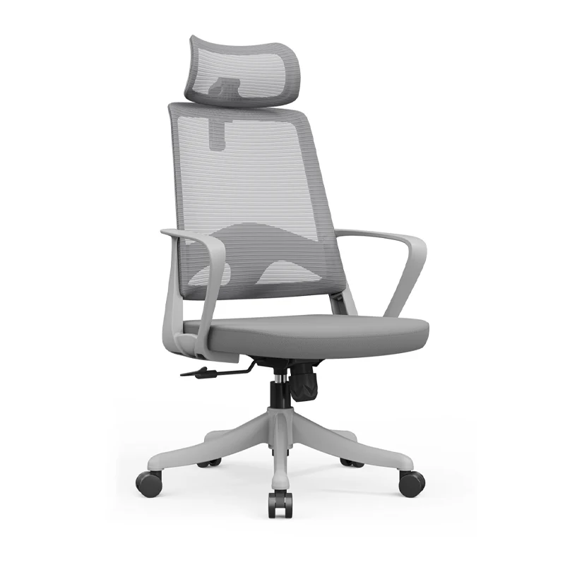 Modern High Back Breathable Mesh Office Chair - Rectangular Adjustable Headrest Lumbar Support Reclining Tilt Desk Chair For Home Office