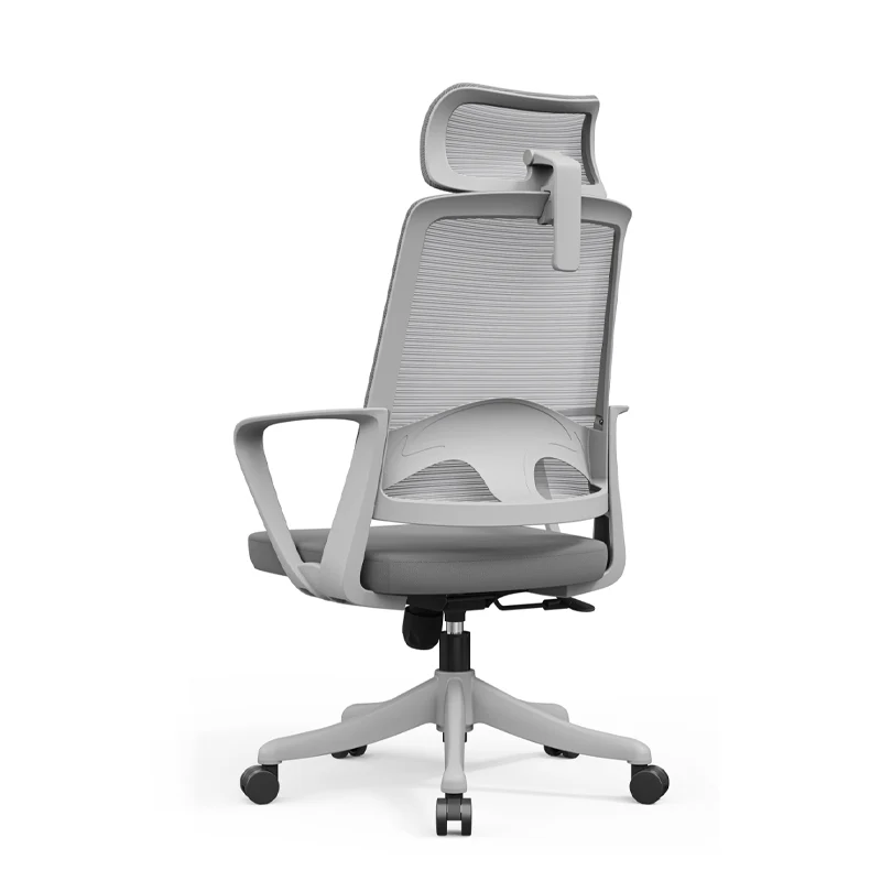 Modern High Back Breathable Mesh Office Chair - Rectangular Adjustable Headrest Lumbar Support Reclining Tilt Desk Chair For Home Office