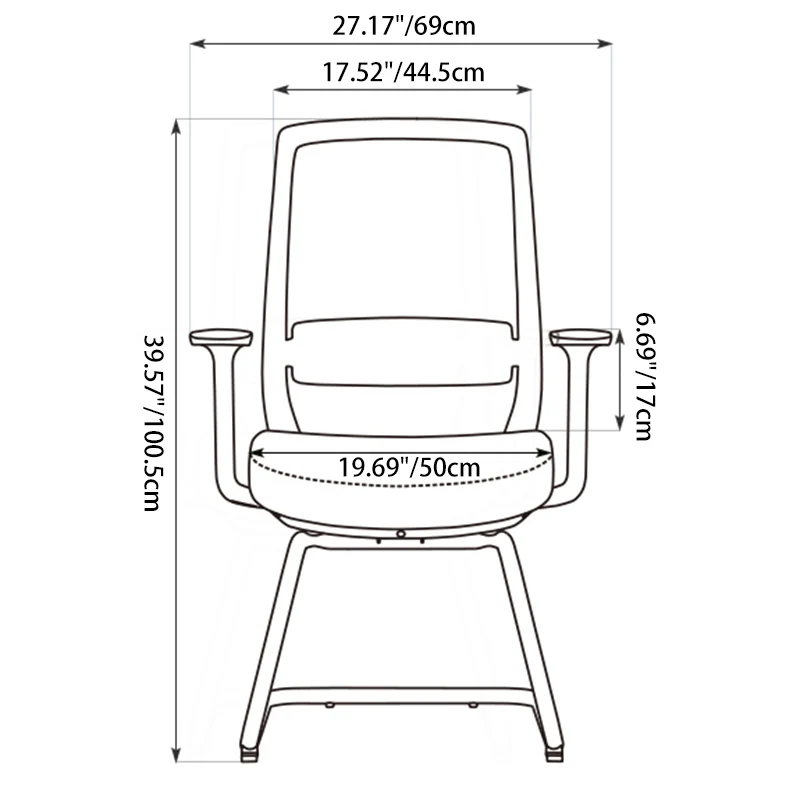 Modern Minimalist Executive Visitor Chair - Mesh Office Reception Chair: Breathable Ergonomic Desk Chair For Home Office