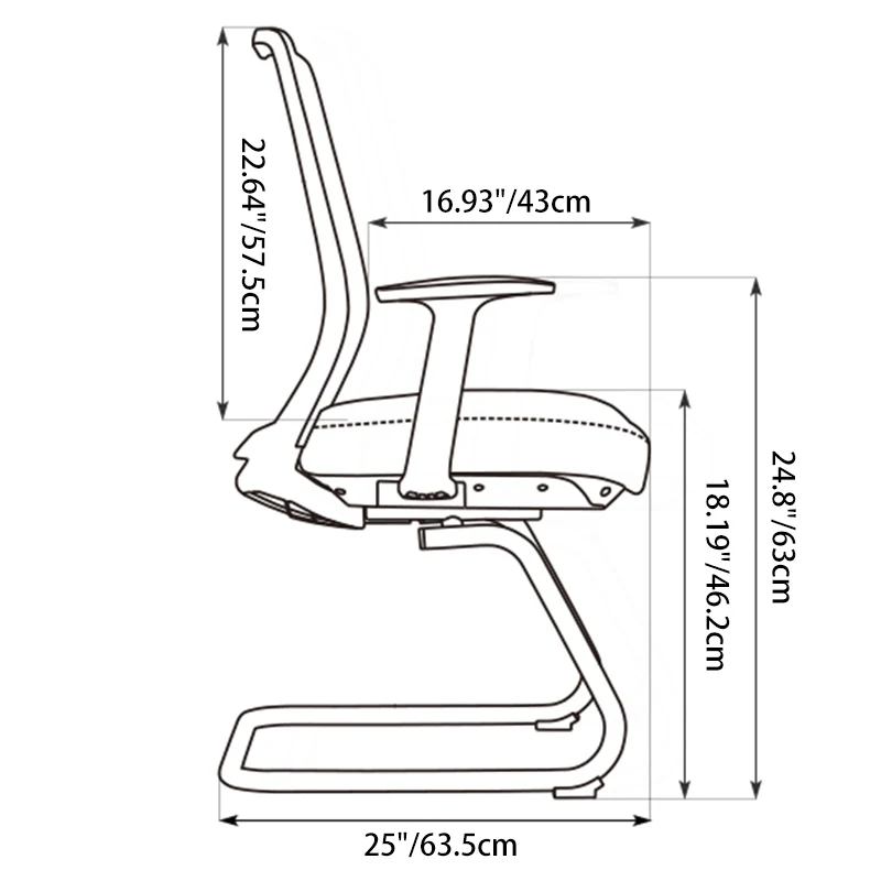 Modern Minimalist Executive Visitor Chair - Mesh Office Reception Chair: Breathable Ergonomic Desk Chair For Home Office