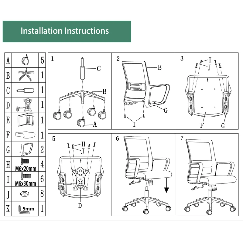 Modern Adjustable Mid-Back Mesh Task Chair - Rectangular Lumbar Support Reclining Tilt Desk Chair For Home Office