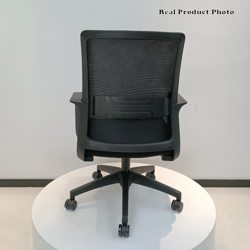 Modern Adjustable Mid-Back Mesh Task Chair - Rectangular Lumbar Support Reclining Tilt Desk Chair For Home Office