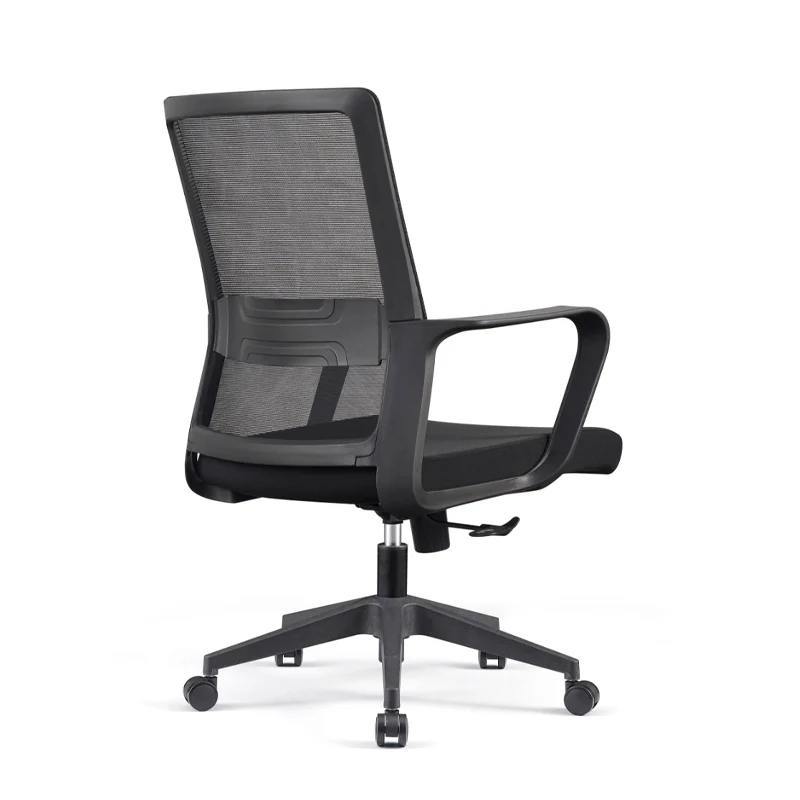 Modern Adjustable Mid-Back Mesh Task Chair - Rectangular Lumbar Support Reclining Tilt Desk Chair For Home Office