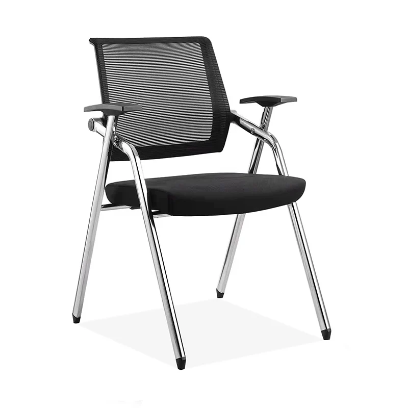 Modern Breathable High-Resilience Foam Mesh Desk Chair - Rectangular Adjustable Armrest Foldable Office Chair For Home Office