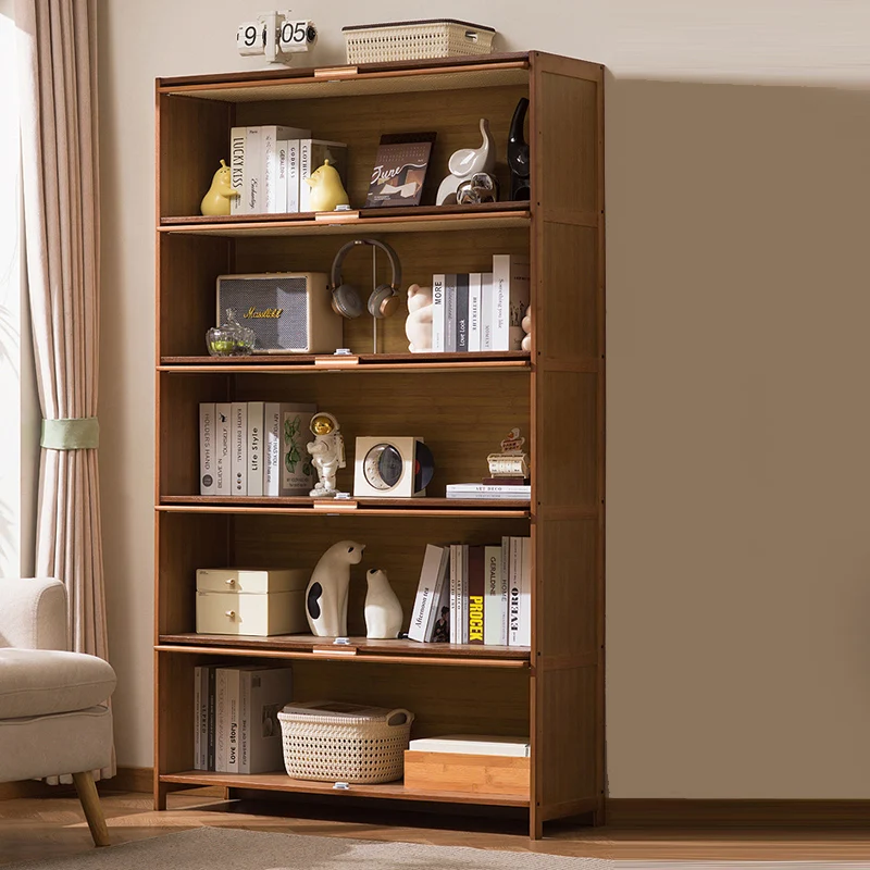 Traditional Chinese Bamboo Plastic Rattan Rectangular Openwork Storage Cabinet 3/4/5-Storages For Living Room