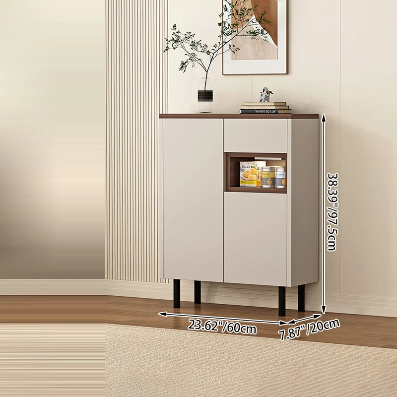 Modern Minimalist Eco Board Rectangular Storage Cabinet 3-Storage For Living Room