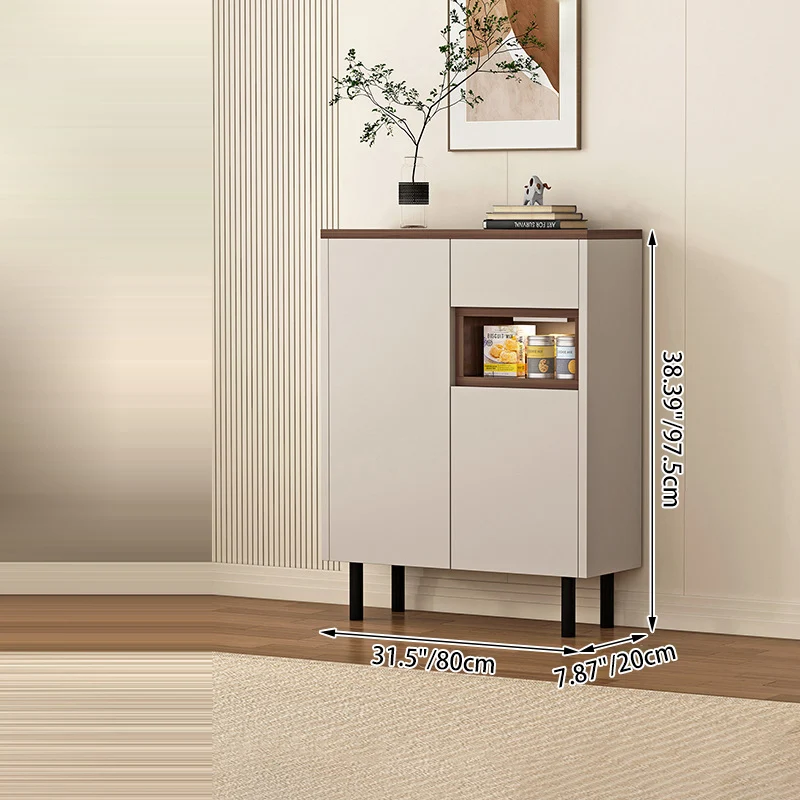 Modern Minimalist Eco Board Rectangular Storage Cabinet 3-Storage For Living Room