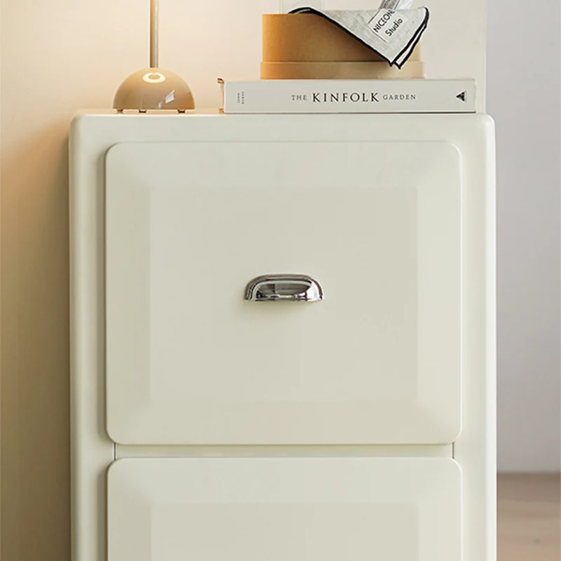 Contemporary Retro Powder-Coated Iron Rectangular Storage Cabinet With 2 Drawers For Living Room