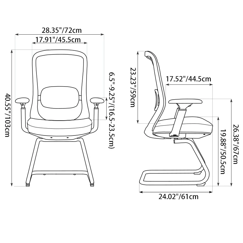 Modern Executive Breathable Mesh Office Chair - Ergonomic Support & Chrome Arch Frame Desk Chair For Home Office