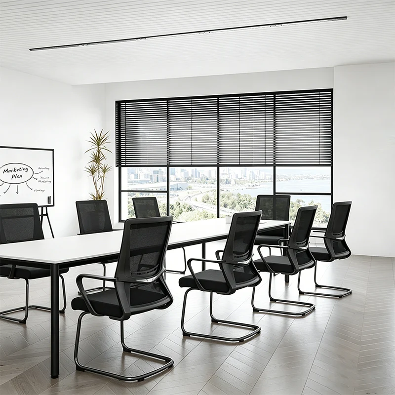 Modern Minimalist Executive Ergonomic Breathable Mesh Office Chair - Durable Matte Black Frame Desk Chair For Home Office